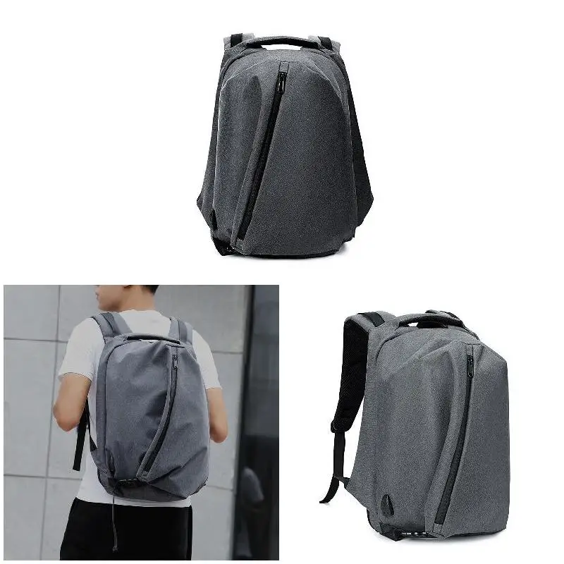 

Men Waterproof Foldable Backpack USB Charging Oxford Backpack Travel Bag
