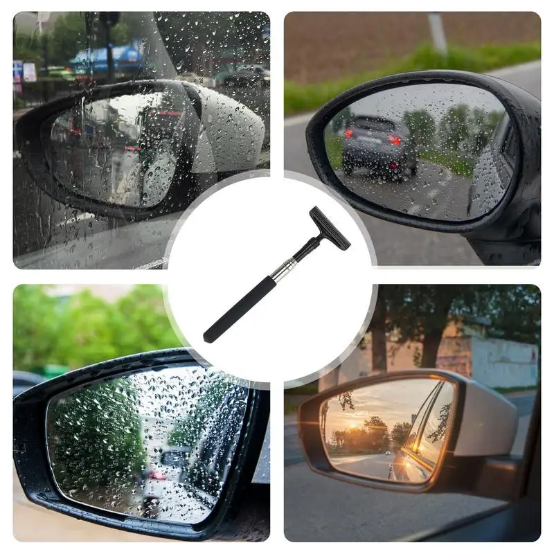  TOPSACE Car Side Mirror Squeegee, Retractable Wing