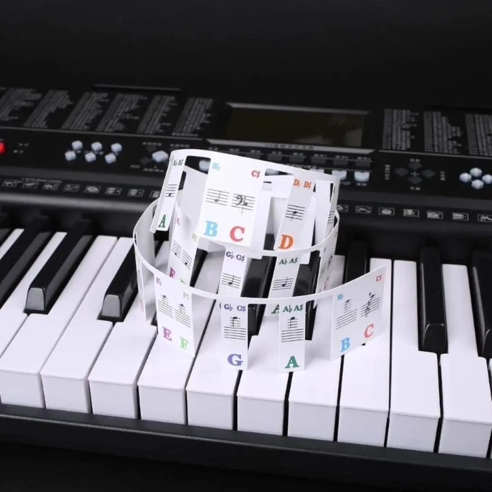 61 Keys 88 Keys Removable Piano for KEY Labels Piano Keyboard Stickers Rake Notes Marker Overlay for Fingering