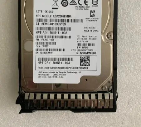 

Для жесткого диска 872479-B21 872737-001 1,2 T 10K 12G SAS 2,5 G9 G10