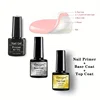 2/3 Piece Set Top Coat Base Coat and Base Coat UV/LED Semi-Permanent Clear Coat Gel Nail Polish, Nail Art Kit for Everyone 6