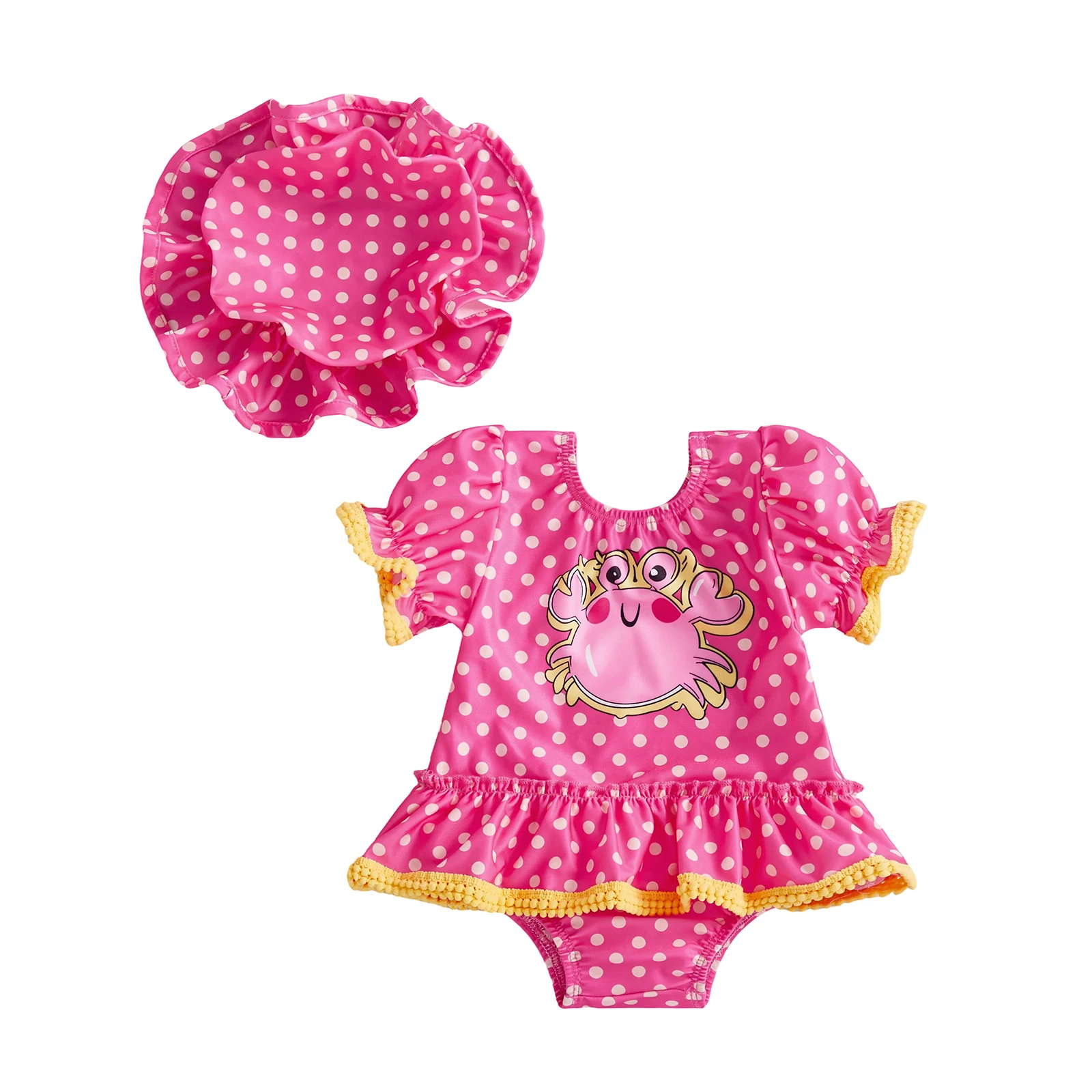 Baby Boy Rash Guard Swimsuit Set with Long Sleeve Shark Print Romper Swimwear and Sun Hat for Beach Vacation