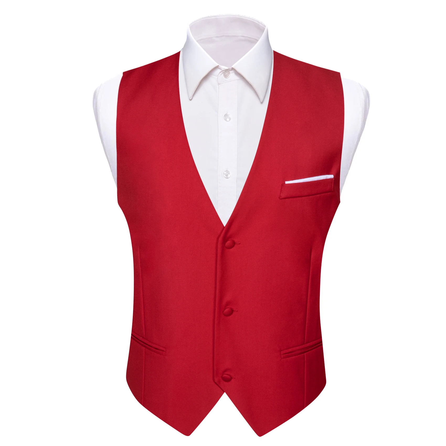 thumbnail image 1 of Chaleco S-5xl de 20 colores para hombre, chaleco de seda liso, rosa, azul, negro, rojo, Morado, blanco, caqui, ajustado, chaqueta sin mangas, Barry Wang, 1 of 5