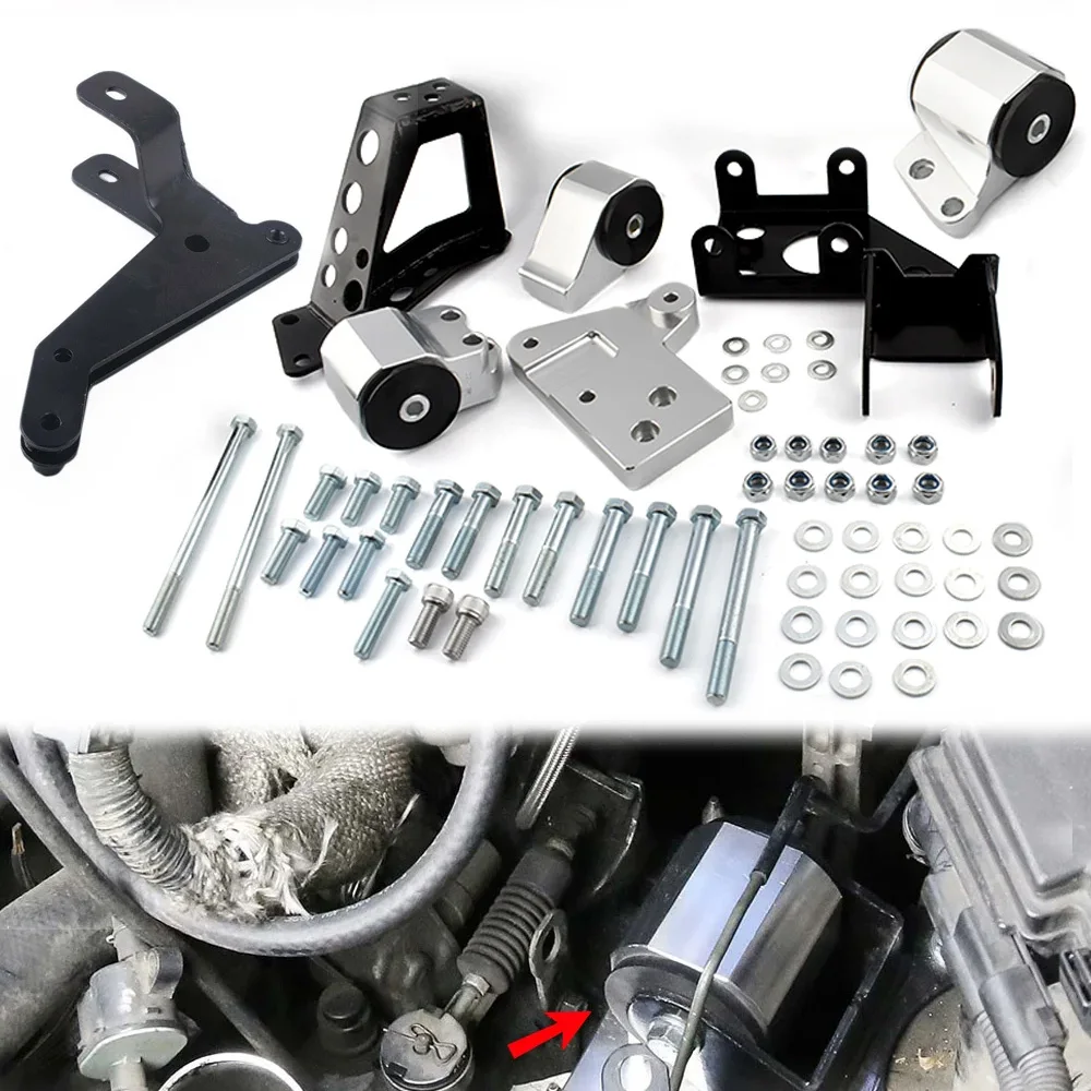 Racing Engine Mounts Staffa Motor Swap Kit Per Honda Civic 92-95 Eg Chassis Engine 70A K20 K24 K-Series Supporti Motore Alluminio