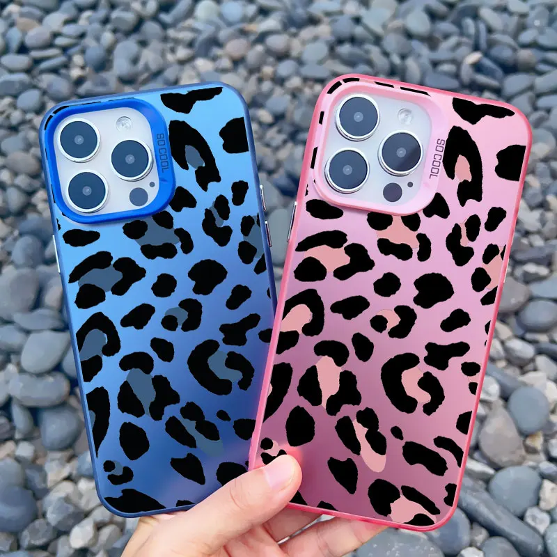 Modische Kreative Leoparden-Handyhülle für iPhone 17 16 14 15 Pro Max Plus 11 12 13 Mini Pro Max Stoßfeste Laser-Rückabdeckung ﻿ Funda – Detail 7