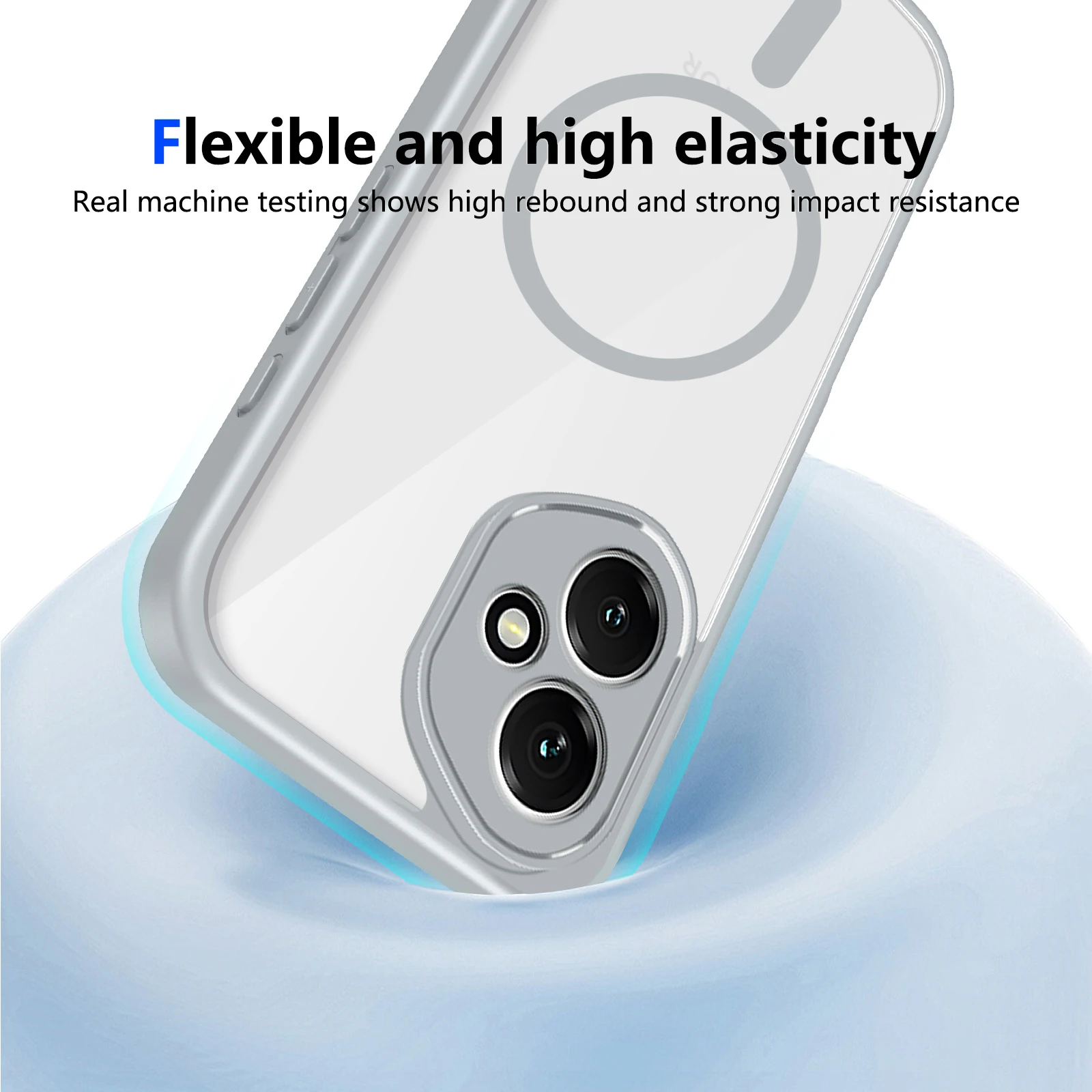 For Honor 400 Pro Magnetic Wireless Charging Protective Case - Anti-Fall Transparent Hard Shell