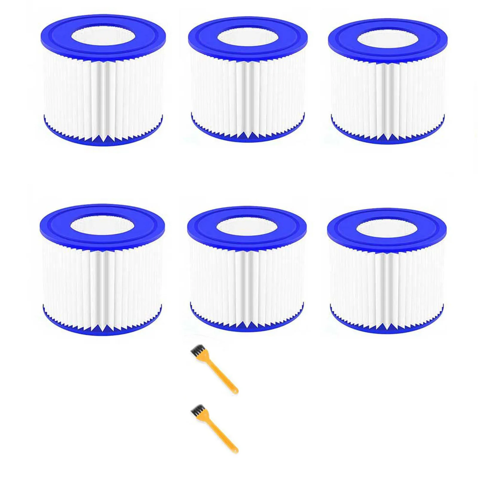

6pcs Filter For Lay Z Lazy Spa Pool Miami Vegas Monaco Cartridge Filters VI With Brush Filter Cartridge Outdoor Hot Tubs Tools