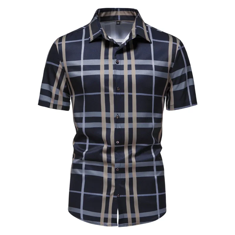 

2024 Summer Men's New Shirt Breathable Quick Drying Casual Shirt Half Sleeve men clothing Shirts