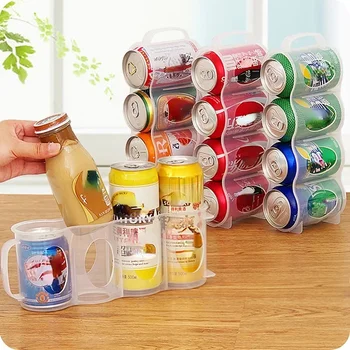 Beer Soda Drink Can Storage Box Kitchen Fridge Drink Bottle Holder Fridge Refrigeration Storage Organizer Rack Shelf Boxes 1
