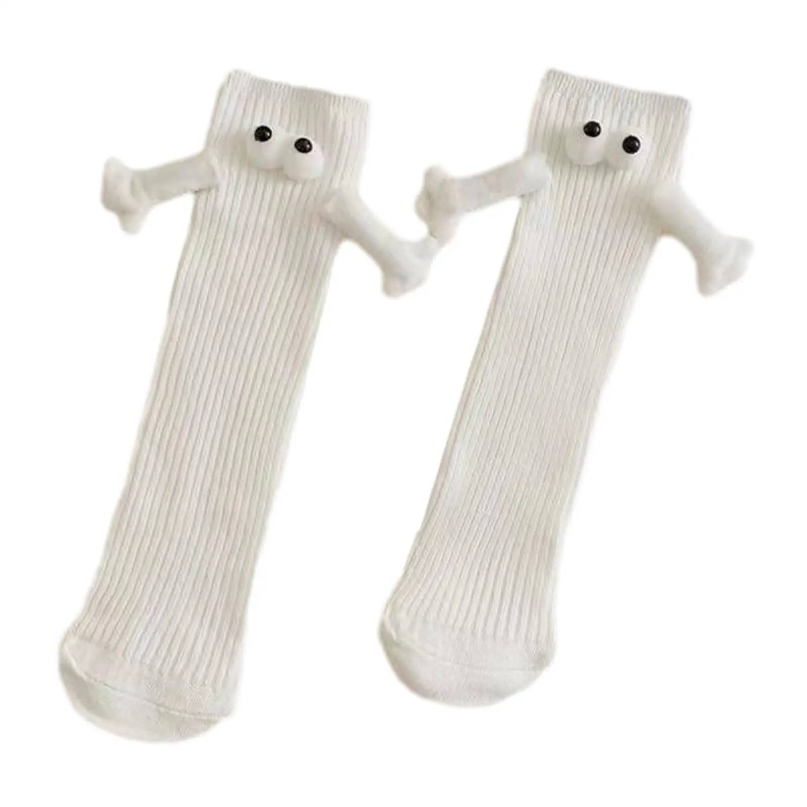 3D Doll Couple Socks Friendship Socks Unisex Gifts for Women Men Soft Magnet Breathable Mid Tube Cute for Friends