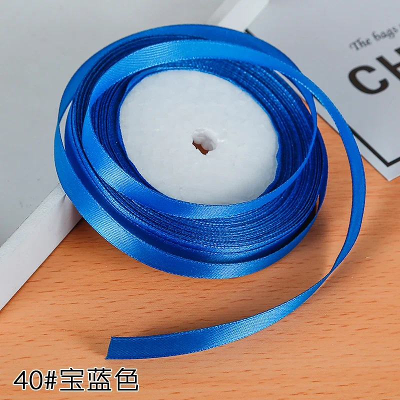 Elegant 6mm Silk Satin Ribbon for Special Occasions - 22 Meters Roll
