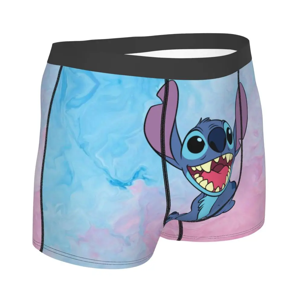 Custom Stitch Lion Cute Boxers Shorts Men's Disney Movie Briefs Underwear Fashion Underpants