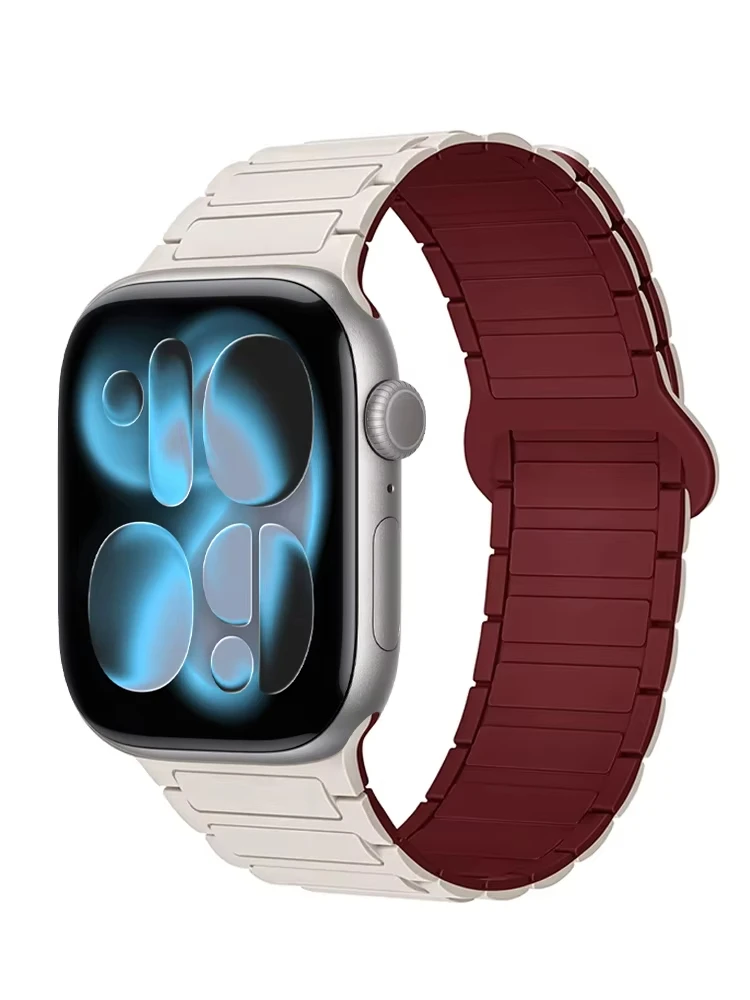 รูปสินค้า สายซิลิโคนแม่เหล็ก iWatch 40-49 มม. ปรับได้ ใส่สบาย ทนทาน