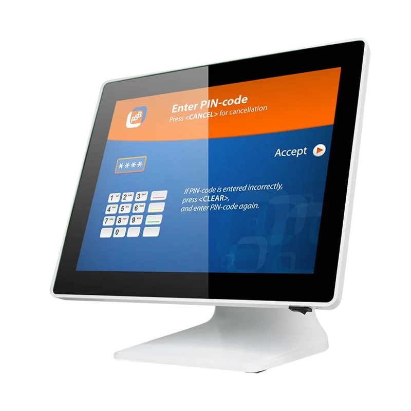 

15inch Single Touch screen All in One POS Cash Register Win 10 POS Point of Sale Machine J1900 CPU+4GB RAM+64GB SSD