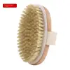 2 In 1 Dry Skin Body Brush Natural Bristle Dead Skin Remover Anti Cellulite Exfoliates Blood Circulation Health Massage Tools 3