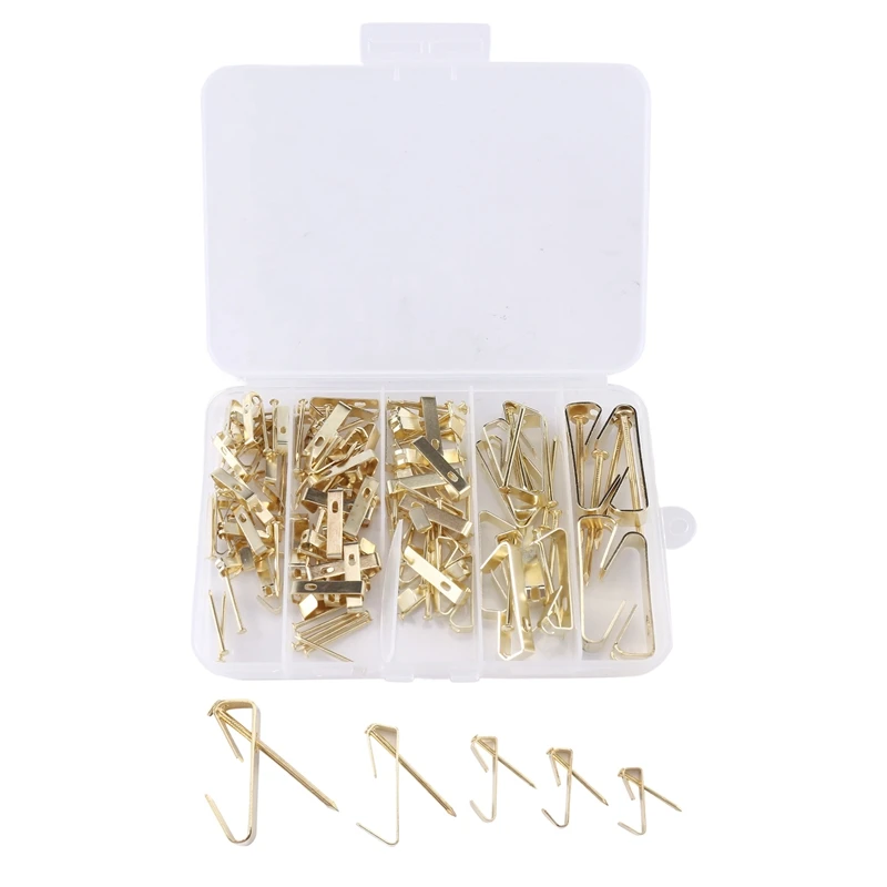 

136 шт., подвесные крючки с гвоздями, 5 размеров