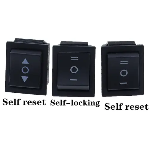 1PCS KCD4 25X31mm Black Rocker Switch 6 Pin 3 Position ON-OFF-ON Double Reset/Latch Switch 16A 250V 20A 25A 125VAC - Image 3