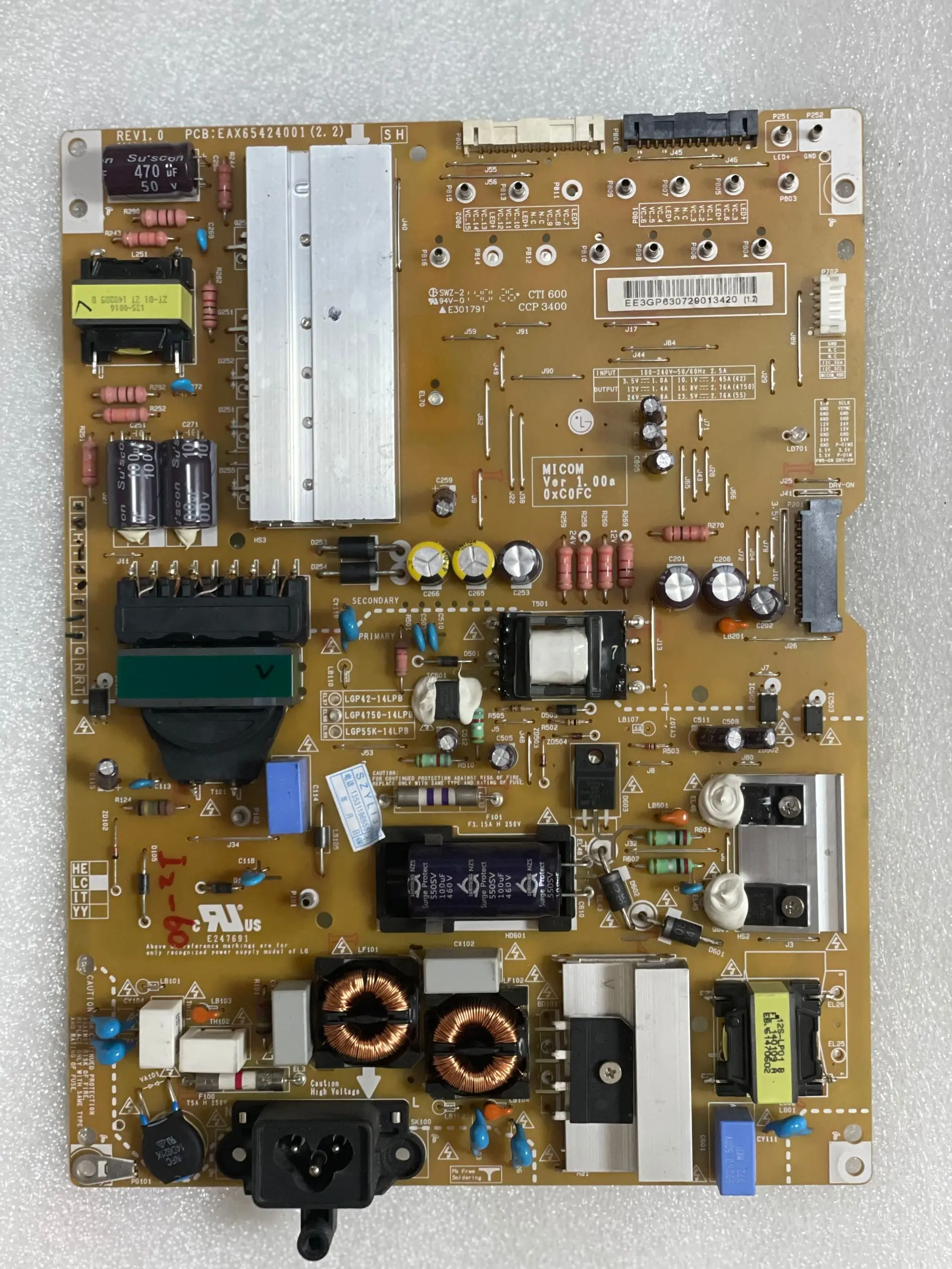 Placa Original do Poder 47gb7800-cc Eax65424001 24 Lgp475014lpb