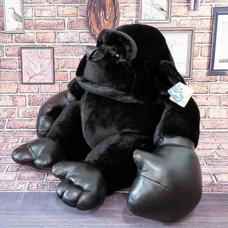 Huge 60X75cm Lovely Orangutan Plush Toy Boxing Orangutan Soft Doll Bed Hug Pillow Toy Birthday Gift b2529