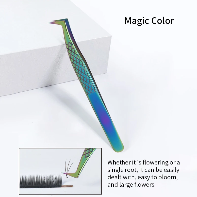 1 Pcs Eyelashes Tweezers Stainless Steel superhard Tweezers High Precision Anti-static tweezers for Eyelash Extensions 6