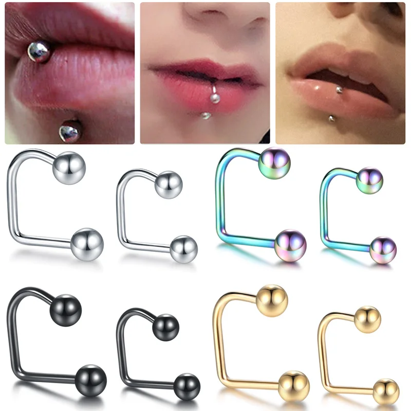 Lippy Loop Labret Ring | Stainless Steel Ring | Labret Lip Piercing ...