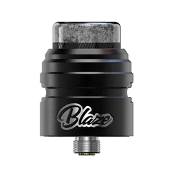 ThunderHead Creations Blaze Solo RDA Tank - Premium Single Coil Vape Atomizer (Silver Black)