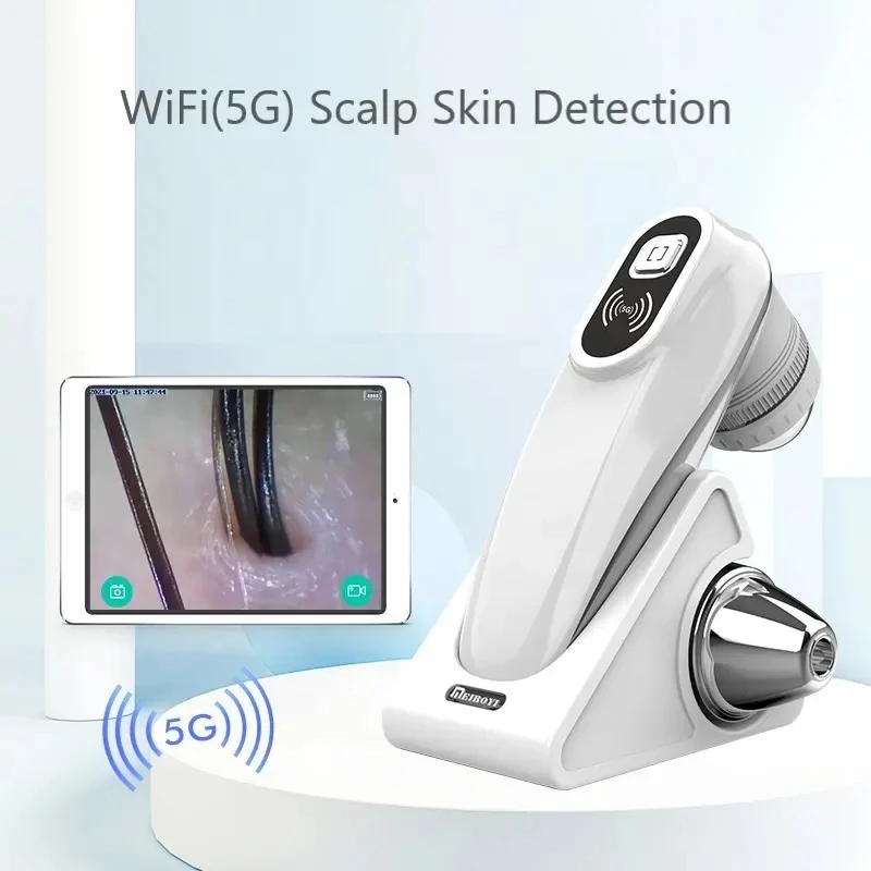 New Professional Wireless HD Intelligent Scalp/Skin/Dermal Detector Hair Follicle Testing Analysis Magnifier UV Skin Analyzer