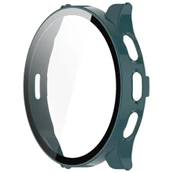 Premium Tempered Glass Screen Protector & Protective Hard PC Bumper Case - Garmin Venu 3 (Green)