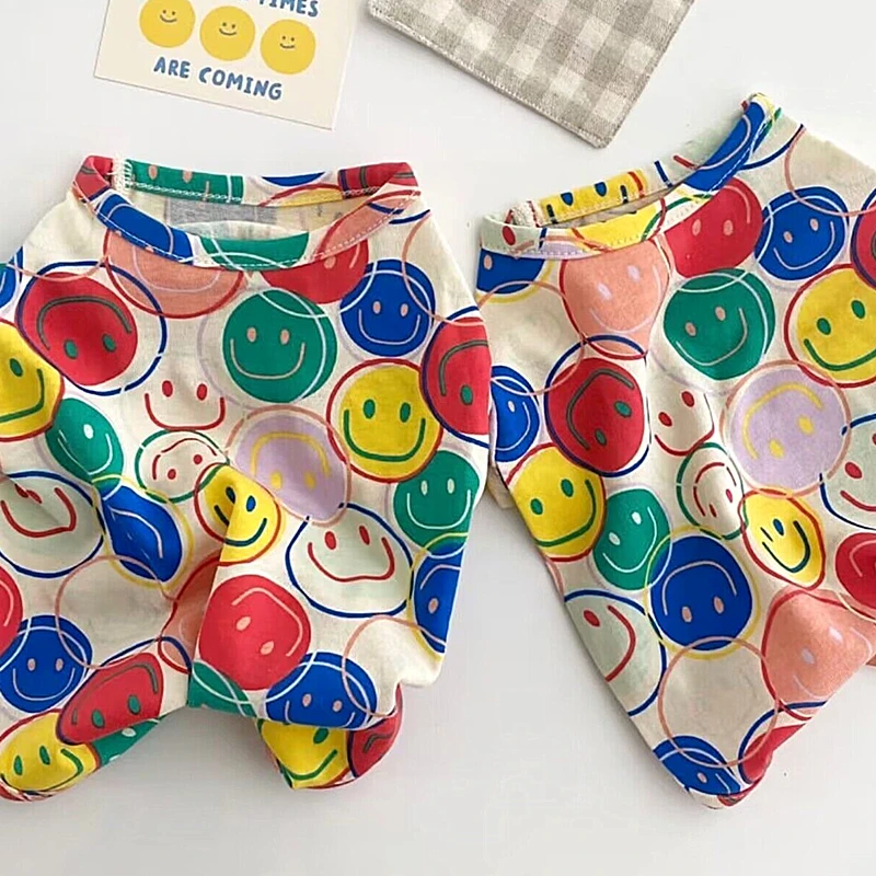 

Spring Summer Pet Clothes Kitten Puppy Colorful T-shirt Small and Medium-sized Dog Breathable Fashion Pullover Poodle Yorkshire