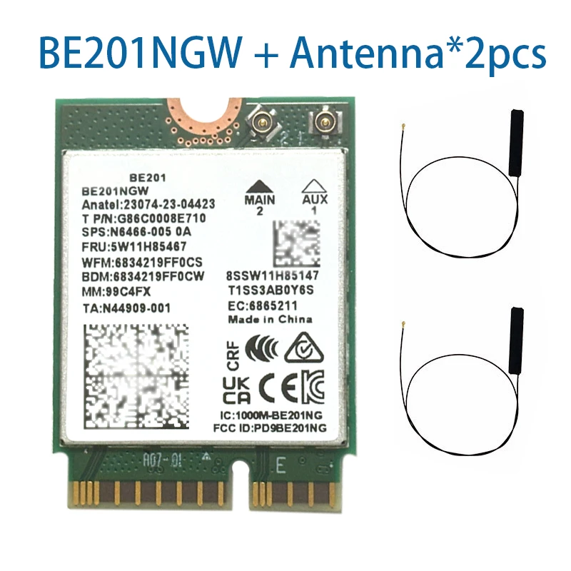 트라이밴드 WIFI 7 802.11BE BE201 BE201NGW 8774Mbps 무선 카드 M.2 CNVIO 3 BT5.4 윈도우10/11 64비트용