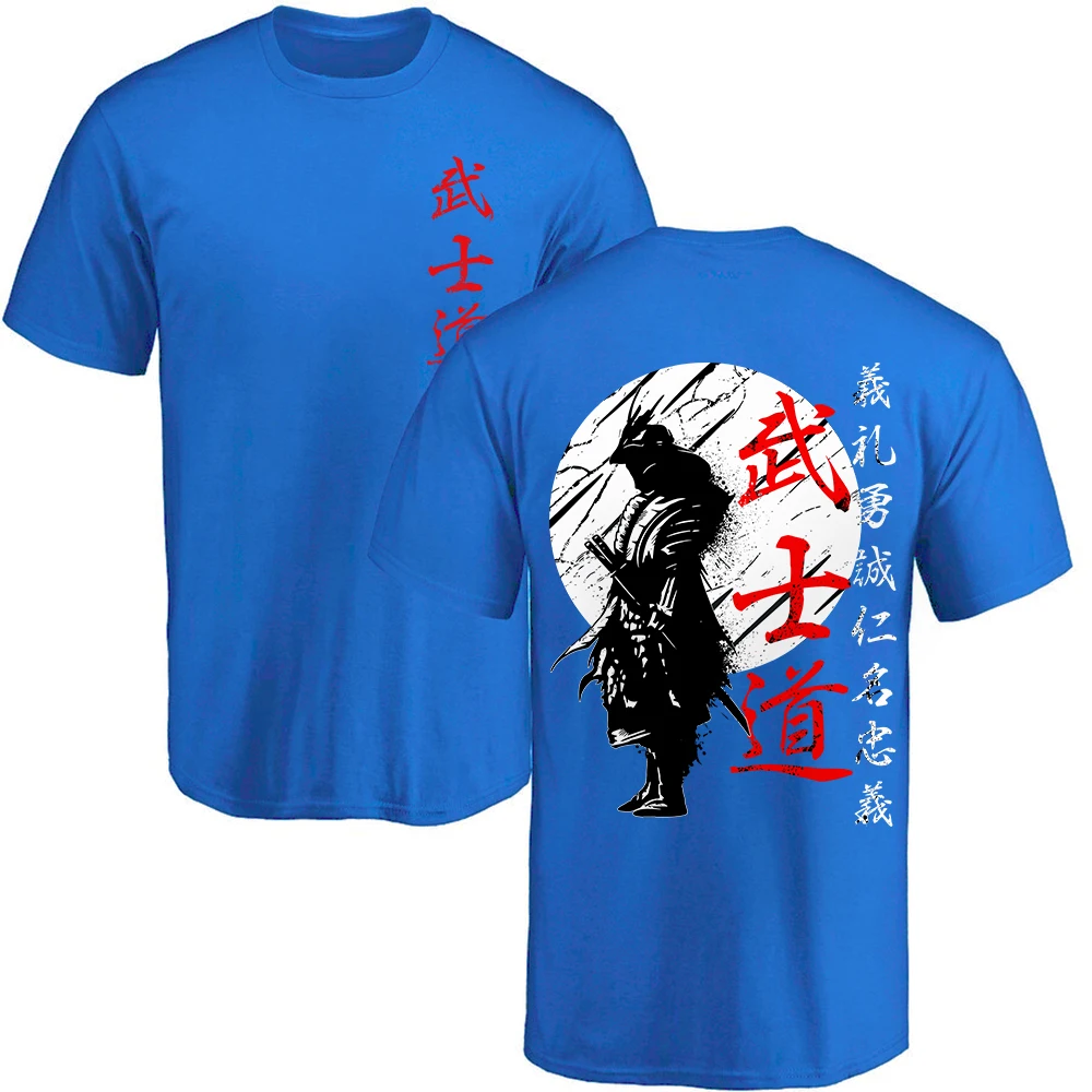 Japan Samurai Spirit T Shirts For Men Japanese Style Back