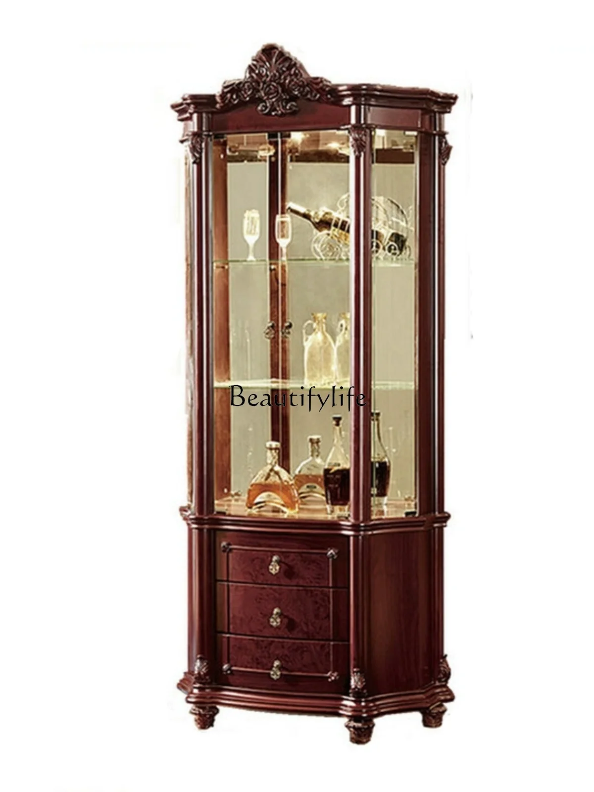 European Entry Lux High-End Living Room Wall European Style Display Locker Decoration