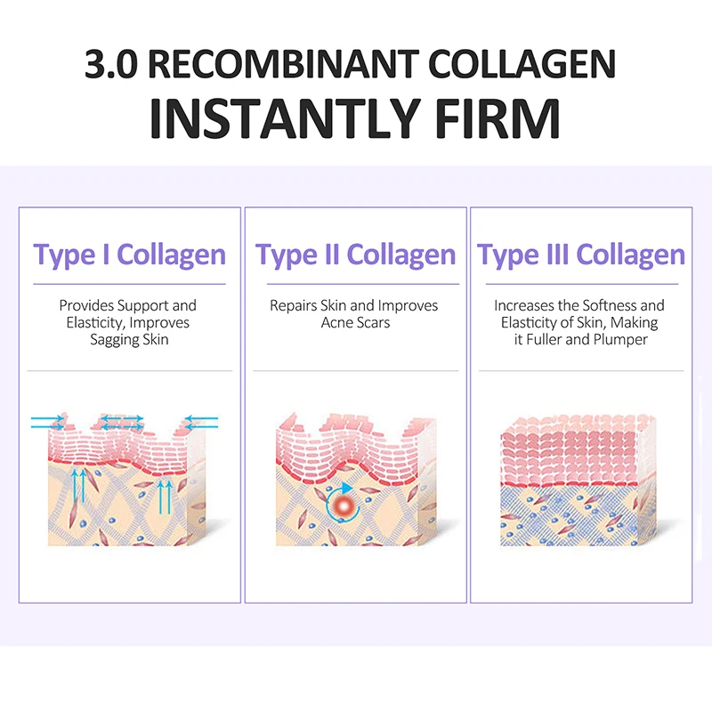 Collagen Whitening Facial Essence Anti-Aging Firming Skin Remover Wrinkle Moisturising Brightning Hyaluronic Acid Face Serum 5