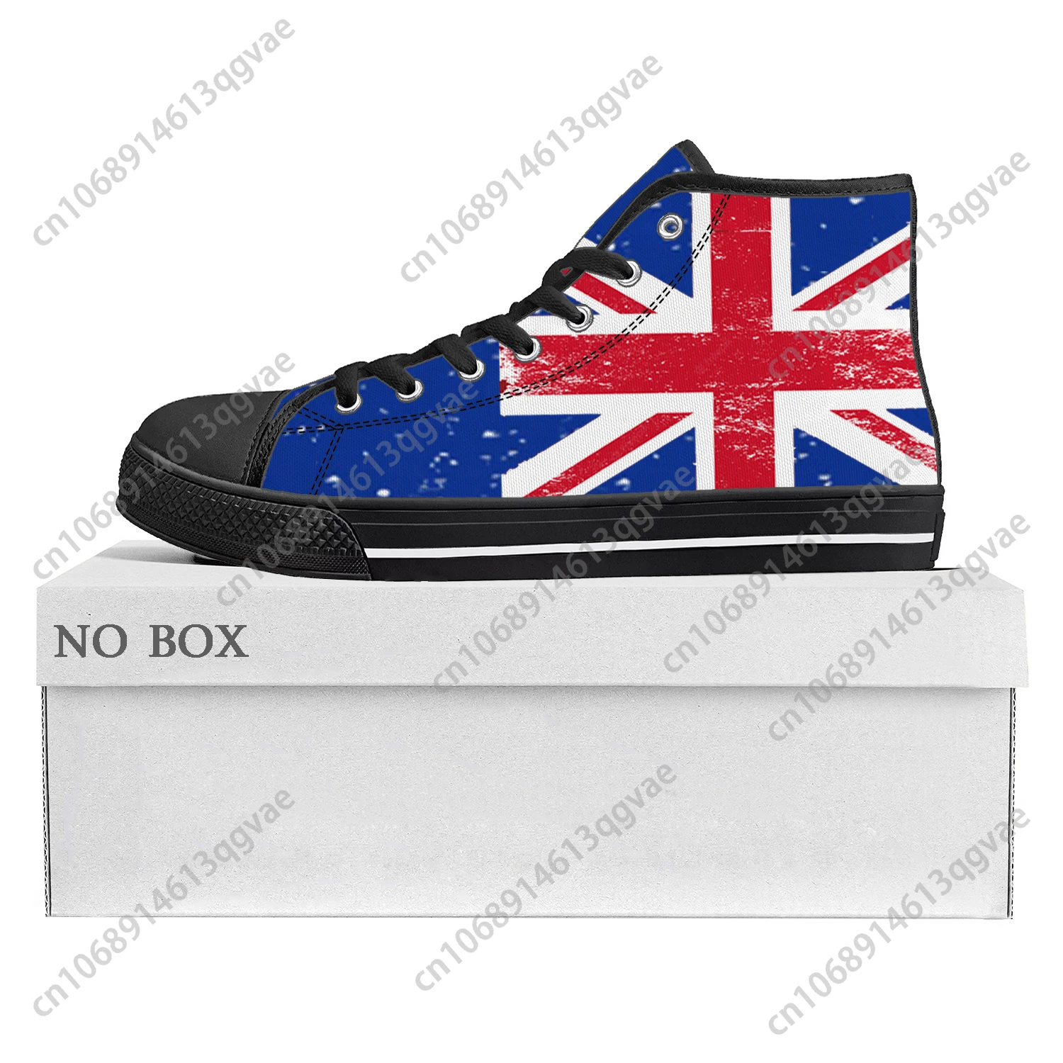 England Flag High Top High Quality Sneakers Mens Womens Teenager Canvas Sneaker England Casual Couple Shoes Custom Shoe