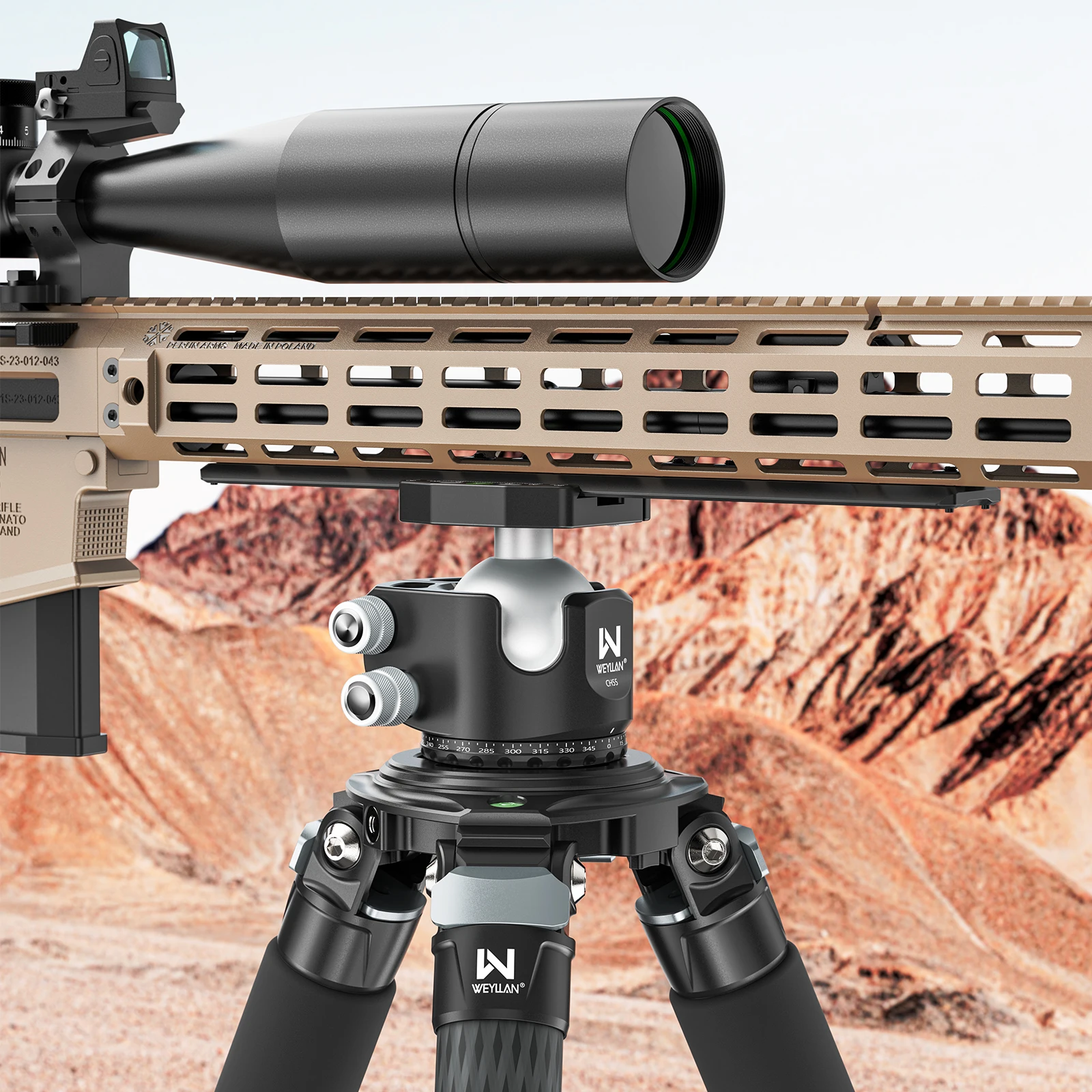 MK80 M-LOK Arca Rail Tripod Bipod Mount Adapter ARCA/RRS Dovetail Hunting Quick
