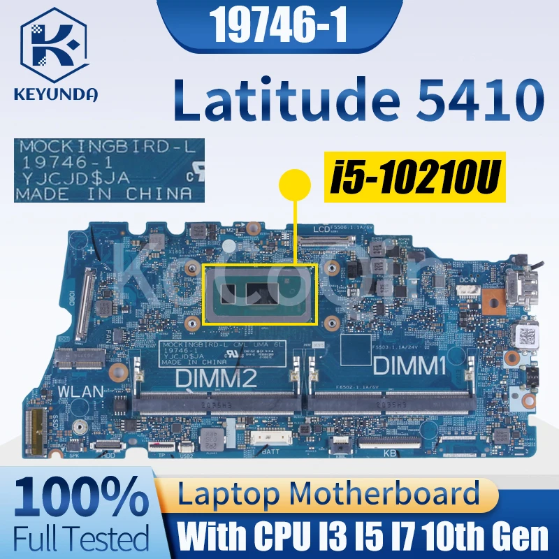 Placa-mãe do Portátil para Dell Latitude Dell Latitude 3410 3510 Notebook 197461 Yjcjd 0pd7rh 02g2j7 0dt6k3 0j6vtw 0pd7rm 0kw9t3 02h2knt Placa-mãe do Portátil