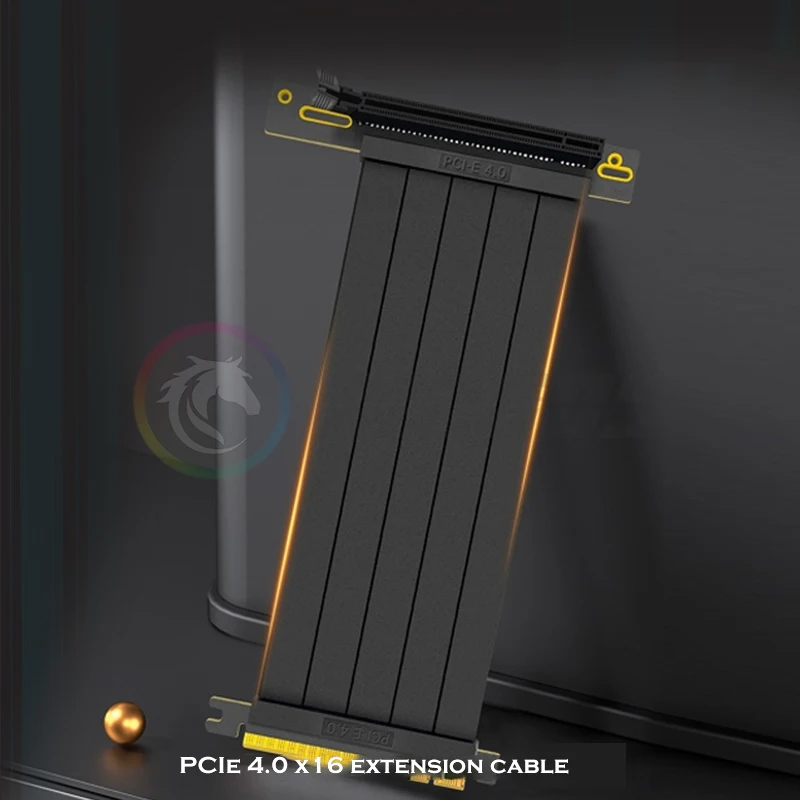 Cavo Prolunga PCIE 4.0 X16 Schermato, Flessibile 180° Per GPU RTX 40 E RX 7000, Retrocompatibile 3.0/2.0/1.0 - 4