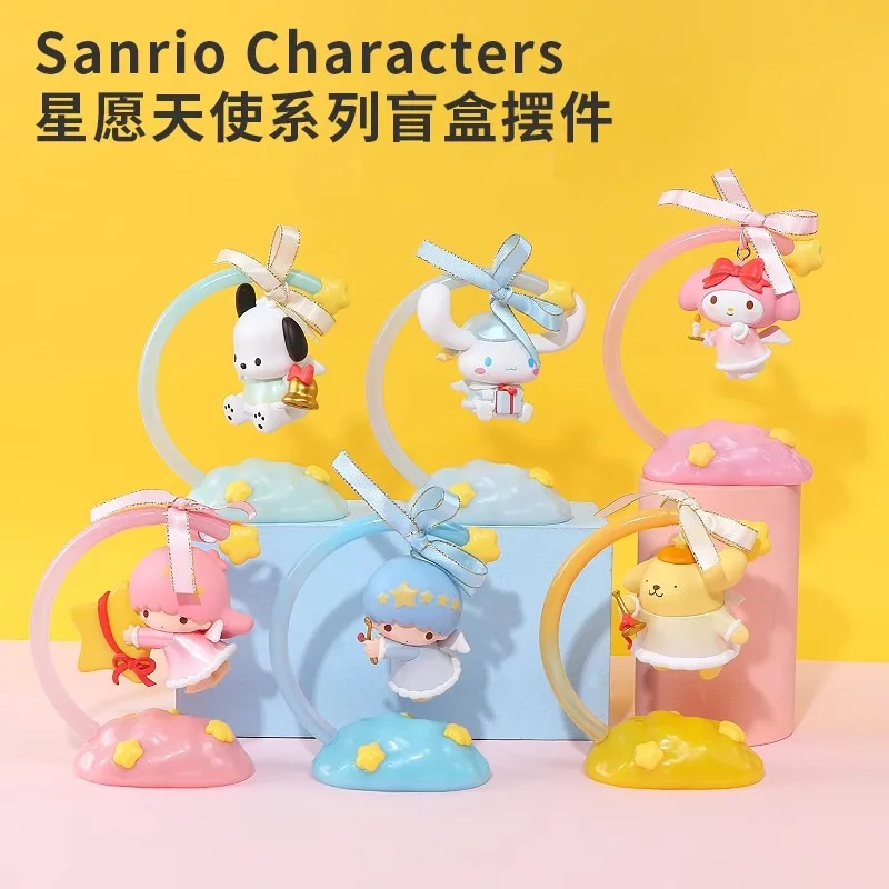 

The New Cartoon Cute Sanrio Star Angel Blind Box Decoration Cute Desktop Hand Nightlight Christmas Gift Personality Simple