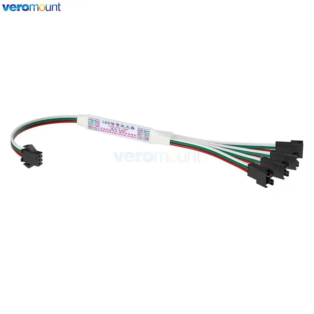 미니 SPI 신호 증폭기 싱크 스플리터, 픽셀 라이트 스트립 스트링 모듈 컨트롤러용, LED TTL-AMP, DC5V-24 V, 1-4/8 출력