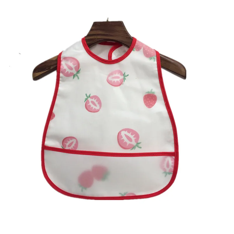 Double Button Adjustable Baby Bibs Soft EVA Waterproof Lunch Bibs Apron for Infant Children Cartoon Feeding Burp Cloths Pinafore accessoriesbaby eating  Baby Accessories