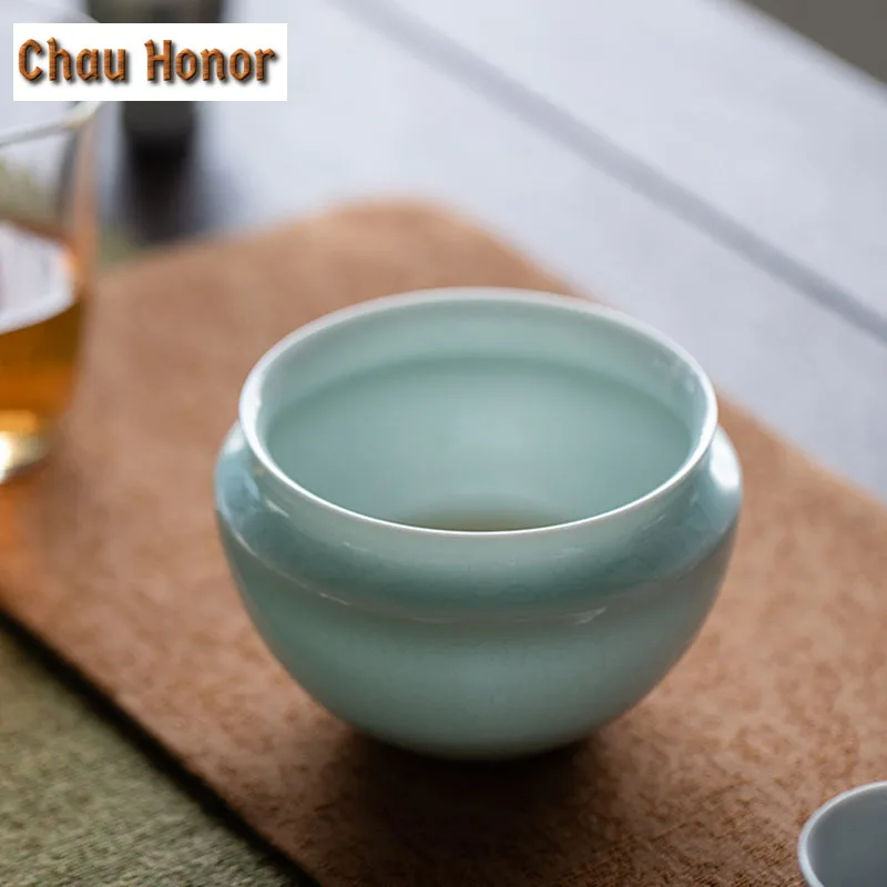 280ml Household Chinese Style Ceramic Tea Wash Bowl Crockery Tea Washing Cup Washing Water Kung Fu Tea Tea Set Small Jian Shui
