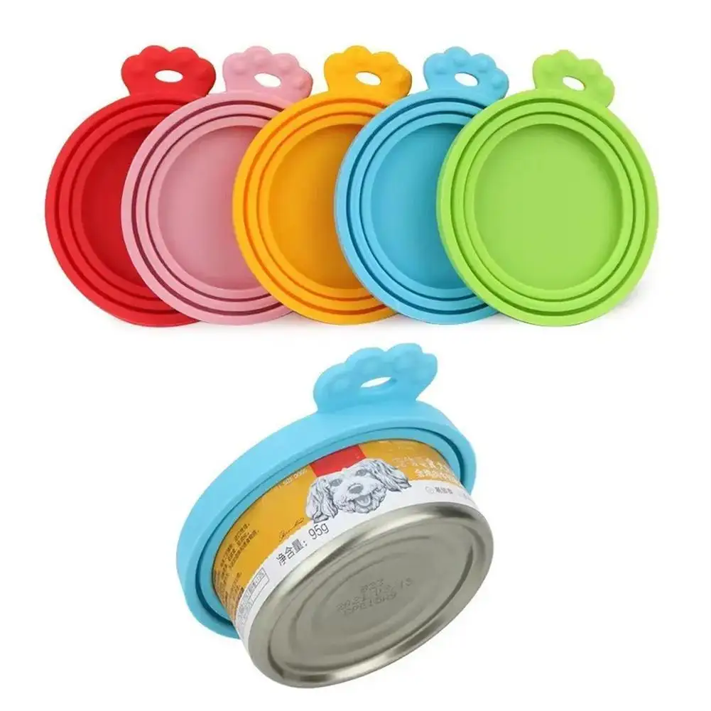 Silicone Canned Lid food cover For Puppy Dog Cat Storage