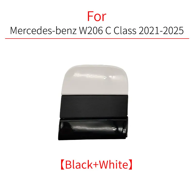 Luxury Car Rear Bumper Tow Hook Cover Cap - White/Black Finish