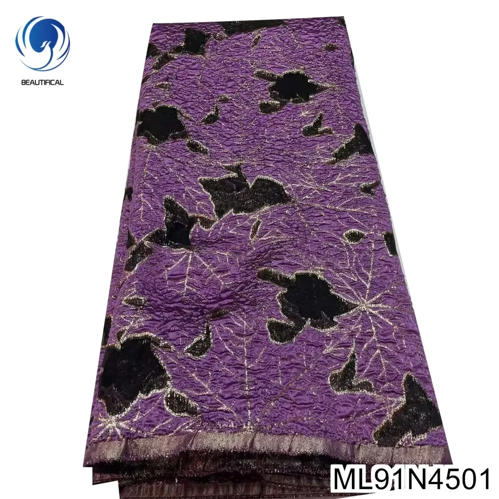 

Jacquard Lace Fabric for Party Dress, Three Color Designs, African Brocade, French Style, ML91N45, New Arrival Style