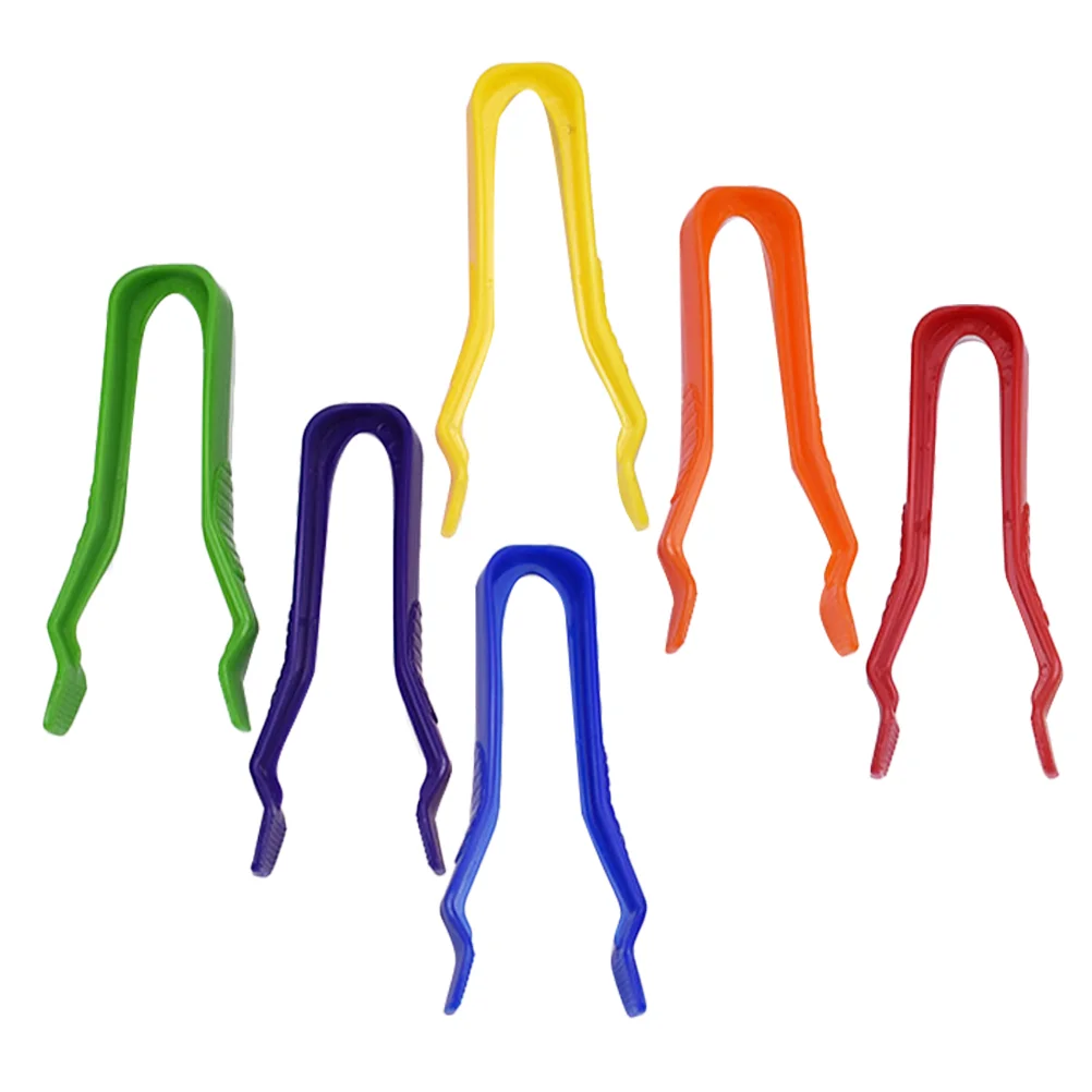 

6 Pcs Colorful Plastic Tweezers Craft for Stickers Kids Insect Bead Crafts Pp Jewelry Child