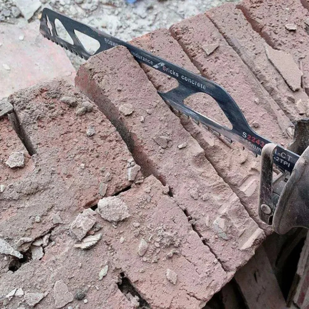 Versatile Alloy Reciprocating Saw Blade for Cutting Bubble Brick Hollow Brick Red Brick and Concrete Block with Hand Tools 5