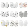6 Pairs Newborn Gloves Cotton Cute Cartoon Anti Scratch Gloves for Baby Care New Born Gift 3