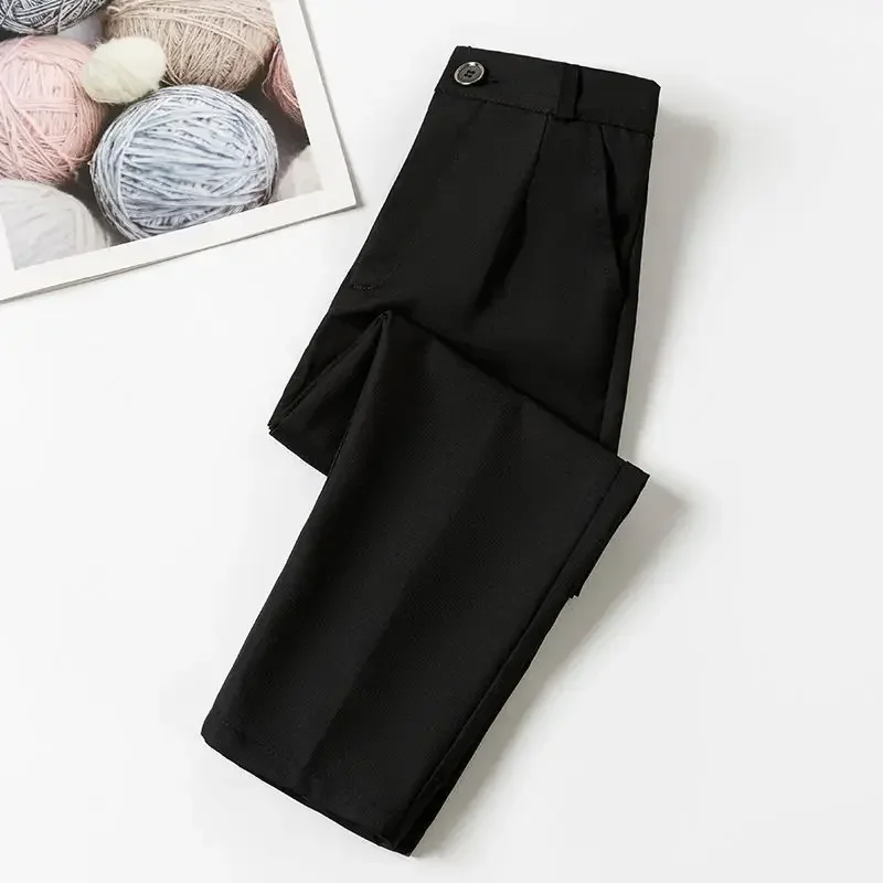Kids Boys Suit Pants Piano Performance Clothes Children Black Navy Pants Teenage Boys School Plaid Trousers
