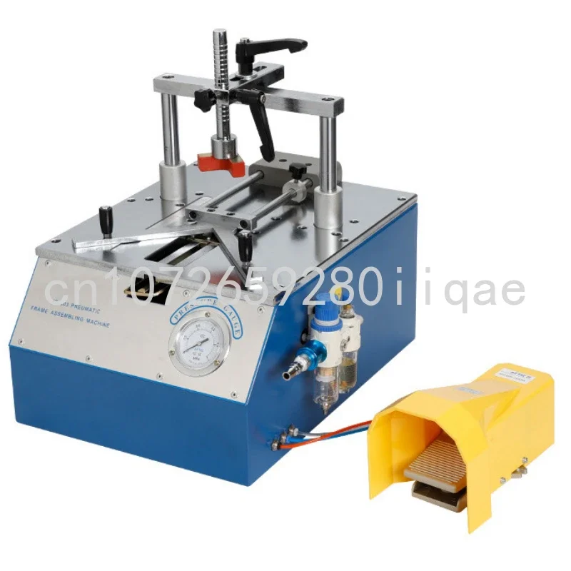 

5211 Bench-Top Type Picture Frame Underpinner 0.6-0.8 MPa Working Pressure Desktop Pneumatic Nail Angle Machine 110 MM