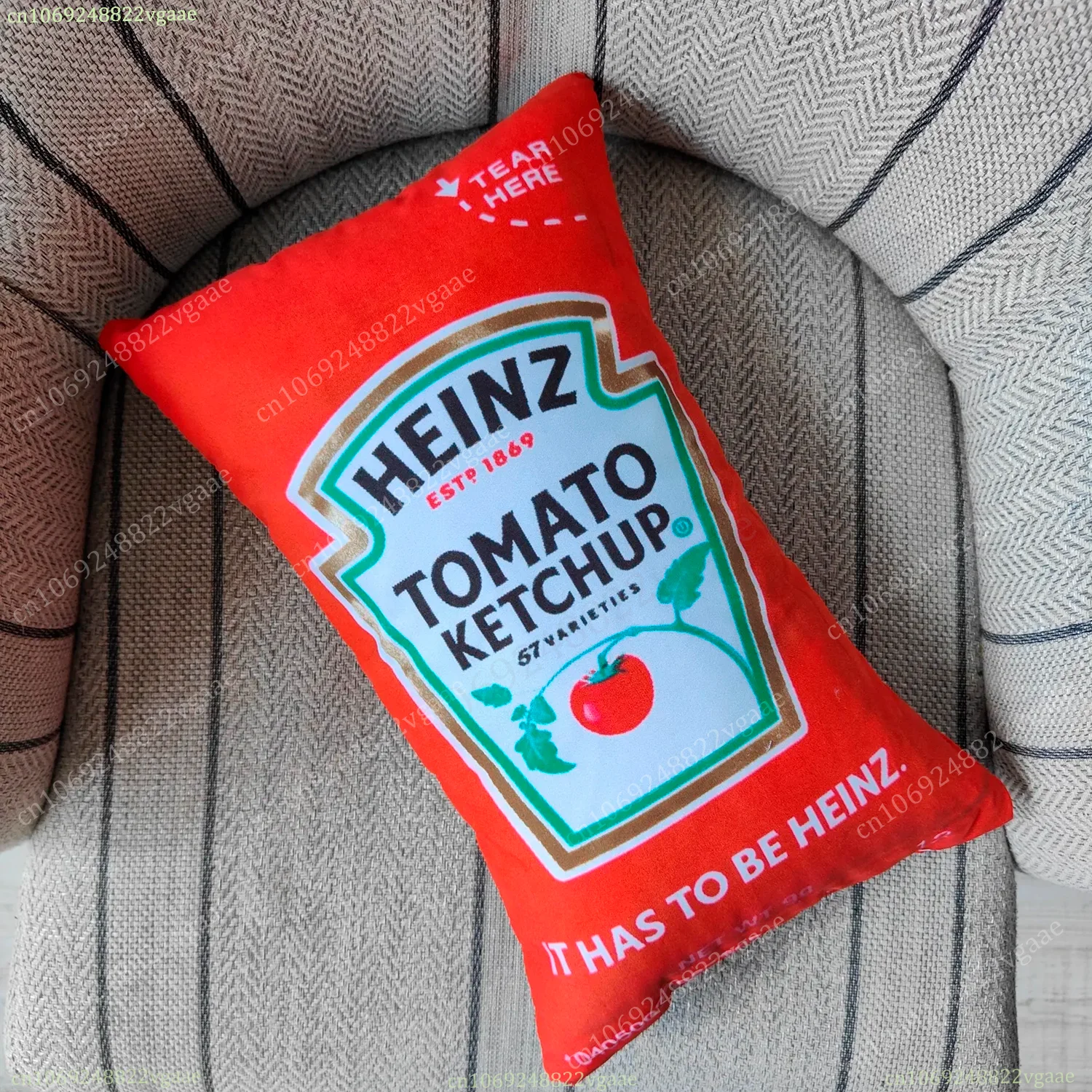Funny Heinz Tomato Ketchup Pillowcase Bedroom Cushion Cover Sofa Cushions Bed Pillows Cover 40x60cm Pillow Case Car Office Seat 3